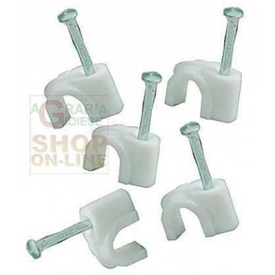 BLINKY FISSACAVI IN PLASTICA BIANCHI PZ. 100 DIAMETRO MM. 6 