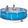 BESTWAY 56408 POOL WITH STEEL PRO FRAME AND FILTER CM. 305x76h