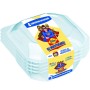 BIBO 4 CONTAINERS WITH TRANSPARENT LID ml. 750
