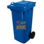 SQUARE URBAN NETWORK BIN WITH WHEELS LT. 120 BLUE