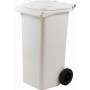BIDONE NETTEZZA URBANA QUADRATO CON RUOTE LT. 80 BIANCO