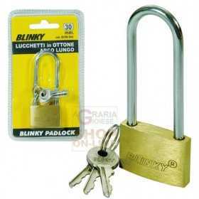 BLINKY BRASS PADLOCK 3617 ARCH LONG MM. 40