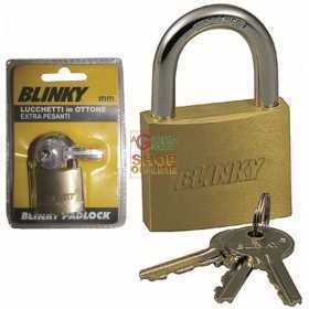 BLINKY PADLOCK IN EXTRA-HEAVY BRASS MM. 40