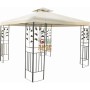 BLINKY GAZEBO IN METAL DECORATED BEIGE CANVAS CM.300X300