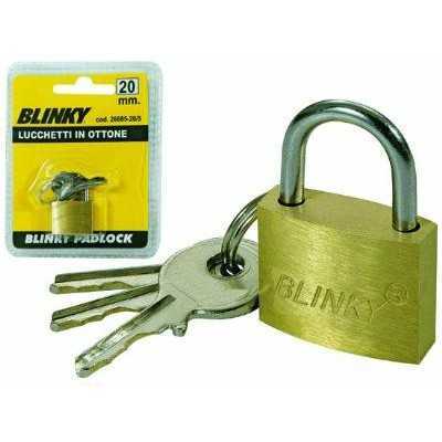 BLINKY BRASS PADLOCK MM. 20