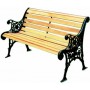 BLINKY BENCH CAST IRON WOOD PB12 WITH BLACK BACKREST 96940-30 /