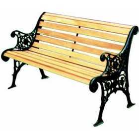 BLINKY BENCH CAST IRON WOOD PB12 WITH BLACK BACKREST 96940-30 /