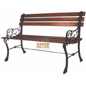 BLINKY CAST IRON WOOD PB8 BENCH WITH BLACK BACKREST 96940-10 / 5