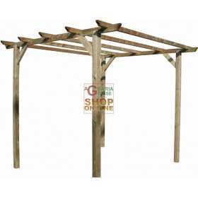 Pergola Eco in legno di pino massello 300×300 cm