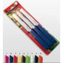 BONOMI 6-PIECE TABLE KNIVES SET WHITE HANDLE SMOOTH BLADE
