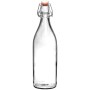 BORMIOLI JAR GLASS BOTTLE WITH HERMETIC CAP LT. 1