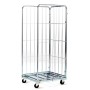 TROLLEY WITH 3 SIDES GALVANIZED ROLL CONTAINER CM. 80x71x180h NEW