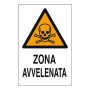 ALUMINUM SIGNAL SIGN FOR POISONED AREA MM.300X200