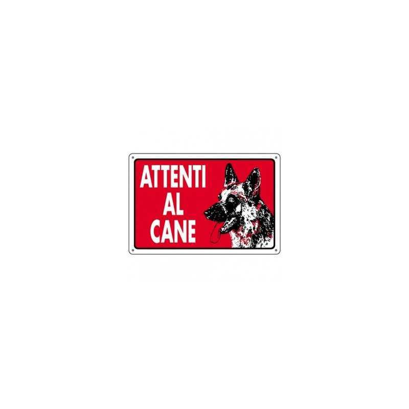 SEGNALE ATTENTI AL CANE IN ALLUMINIO MM300X200