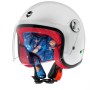 CASCO DA MOTO HELMO PICCOLA PESTE BIANCO PERLATO CON VISIERA