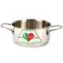 CASSEROLE IN STAINLESS STEEL 18/10 MONTINI ITALY WITHOUT LID INDUCTION BOTTOM CM. 22x11h.