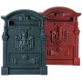 CAST IRON MAIL BOX MOD. DIRECTOR COLOR RED cm. 28X9X41H