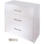DRAWER WITH 3 DRAWERS IN SOLID PINE WHITE COLOR cm. 70x35x71H