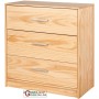 DRAWER WITH 3 DRAWERS IN SOLID PINE NATURAL WOOD COLOR cm. 70x35x71H