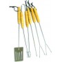BLINKY SET PER BARBECUES 5 PEZZI MANICO IN LEGNO 