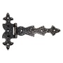 WROUGHT IRON HINGES ART.312 / B GRADIENT BLACK MM. 95x140 PCS. 2