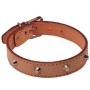 LEATHER COLLAR WITH STUDS MM. 35