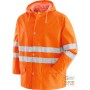 COMPLETO IN NYLON PVC CON BANDE 3M RIFRANGENTI EN 471  COLORE ARANCIO  TG  M L XL XXL