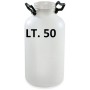 BOTTLE DRUM CONTAINER IN PLASTIC WITH WIDE MOUTH WHITE LT. 50