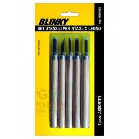 BLINKY TOOLS FOR WOOD CARVING SET PCS. 5 ASSORTED