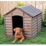 KENNEL FOR DOGS OF MEDIUM SIZE IN PLASTIC PVC CM.78x84x80h. REMOVABLE BROWN