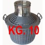 DAMIGIANA IN VETRO CON BOCCA LARGA LT. 10