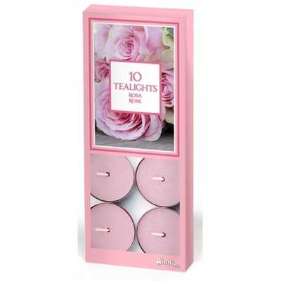 ALADINO LUMELLE TEALIGHT 4H FRAGRANZA ROSA PZ. 10 