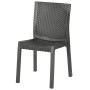 DIMAPLAST CHAIR IN RHATTAN PANAREA RESIN ANTHRACITE COLOR