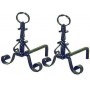 WROUGHT IRON ANDIRS WITH LUXURY RING 312