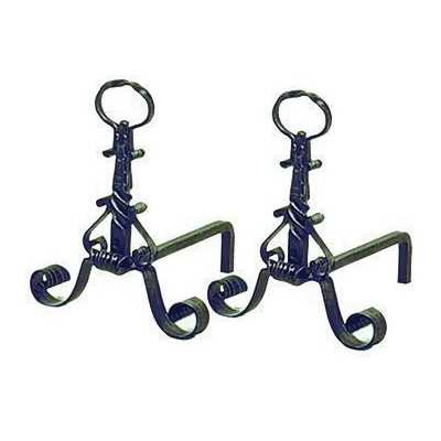 WROUGHT IRON ANDIRS WITH LUXURY RING 312