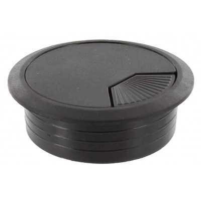 BOCCHETTA PASSACAVI DI PLASTICA NERA DIAMETRO MM. 60 