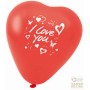 FACKELMANN 5 RED HEART SHAPED BALLOONS WITH WRITTEN I LOVE YOU ART. 50125