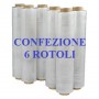 6 ROLLS EXTENSIBLE FILM FILM CM. 50X300ML TRANSPARENT KG. 2.5