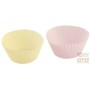 FACKELMANN SILICONE CUPS FOR CUP CAKE MUFFIN COLOR CREAM AND PINK PCS. 6