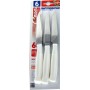 BONOMI SET TABLE KNIVES AND STEAK 6 PIECES WHITE HANDLE