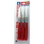 BONOMI SET COLTELLI DA TAVOLA E BISTECCA 6 PEZZI MANICO ROSSO 
