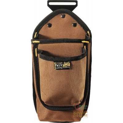 CARPENTER 1 POCKET BAG IN BROWN CANVAS FABRIC