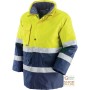 GB TEX JACKET WITH REMOVABLE PADDING 3M BANDS EN 471 EN 343 COLOR YELLOW BLUE
