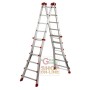 GIERRE PEPPINA EXTENDABLE TELESCOPIC LADDER VERY GIANT EN131 KG. 150 6 + 6 STEPS