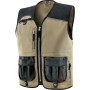 GILET 60% COTONE 40% POLIESTERE RINFORZI IN POLIESTERE COLORE KAKI NERO TG M XXL