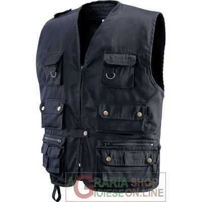 GILET IN TESSUTO POLIESTERE E COTONE NILO BLU S - XXL