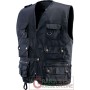 GILET IN TESSUTO POLIESTERE E COTONE NILO BLU S - XXL