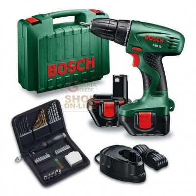 BOSCH DRILL WITH 2 BATTERIES 12V 1,2 AH PSR 12 WITH CASE SET