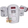 ALLARME A SENSORE CON 2 TELECOMANDI sirena 105db 