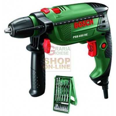 BOSCH ELECTRIC IMPACT DRILL PSB650RE WITH XLINE WATT SET. 650